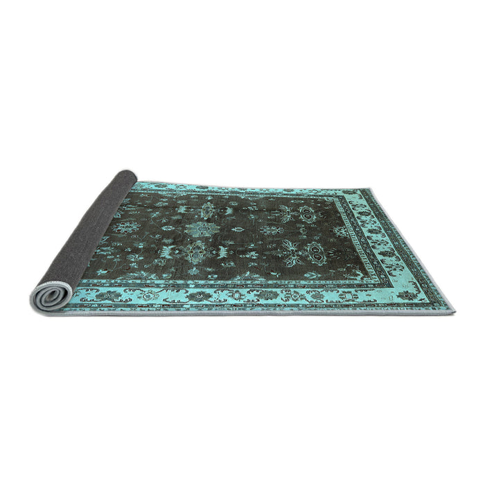 Sideview of Oriental Light Blue Traditional Rug, urb700lblu