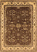 Machine Washable Oriental Brown Traditional Rug, wshurb700brn