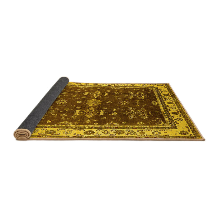 Sideview of Oriental Yellow Traditional Rug, urb700yw