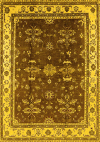 Oriental Yellow Traditional Rug, urb700yw