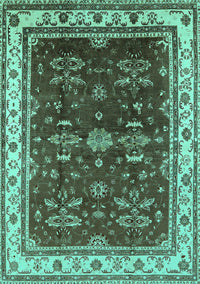 Oriental Turquoise Traditional Rug, urb700turq