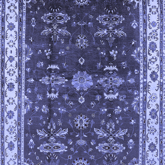 Machine Washable Oriental Blue Traditional Rug, wshurb700blu