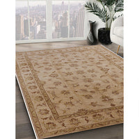 Mid-Century Modern Light Brown Oriental Rug, urb701