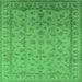 Square Oriental Emerald Green Industrial Rug, urb701emgrn