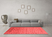 Machine Washable Oriental Red Industrial Rug, wshurb701red