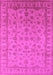 Machine Washable Oriental Pink Industrial Rug, wshurb701pnk