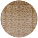 Round Machine Washable Industrial Modern Light Brown Rug, wshurb701