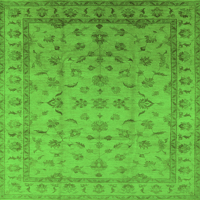 Square Oriental Green Industrial Rug, urb701grn