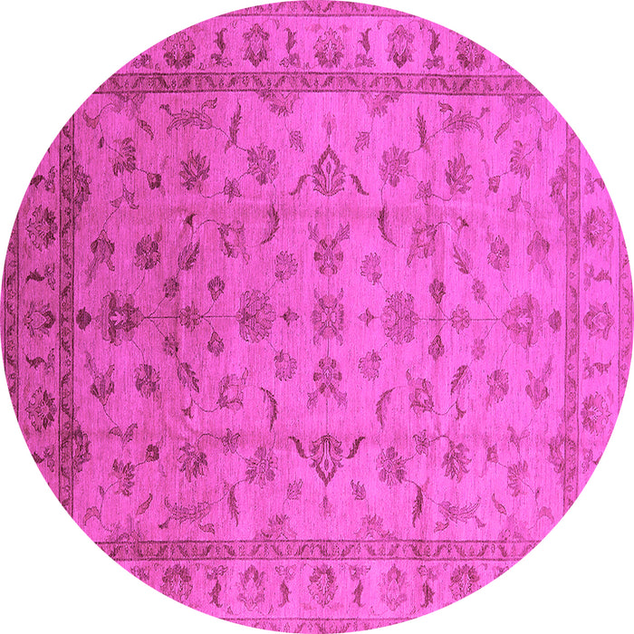 Round Oriental Pink Industrial Rug, urb701pnk