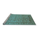 Sideview of Machine Washable Oriental Light Blue Industrial Rug, wshurb701lblu