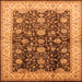Square Oriental Orange Traditional Rug, urb702org