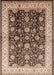 Mid-Century Modern Red Brown Oriental Rug, urb702