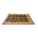 Sideview of Machine Washable Oriental Brown Traditional Rug, wshurb702brn