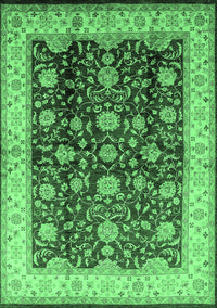 Oriental Emerald Green Traditional Rug, urb702emgrn