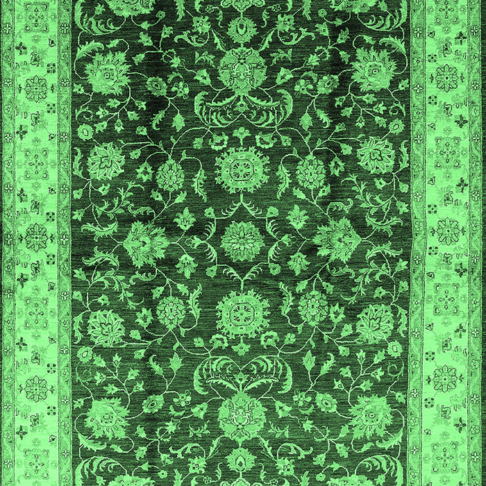 Oriental Emerald Green Traditional Rug, urb702emgrn