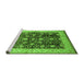 Sideview of Machine Washable Oriental Green Traditional Area Rugs, wshurb702grn