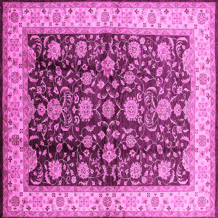 Square Oriental Pink Traditional Rug, urb702pnk