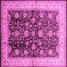 Square Oriental Pink Traditional Rug, urb702pnk
