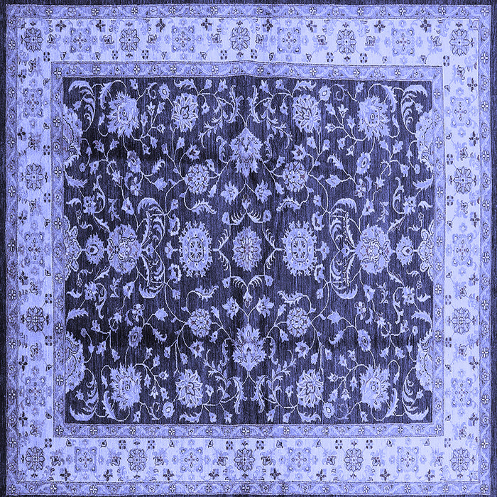Square Oriental Blue Traditional Rug, urb702blu