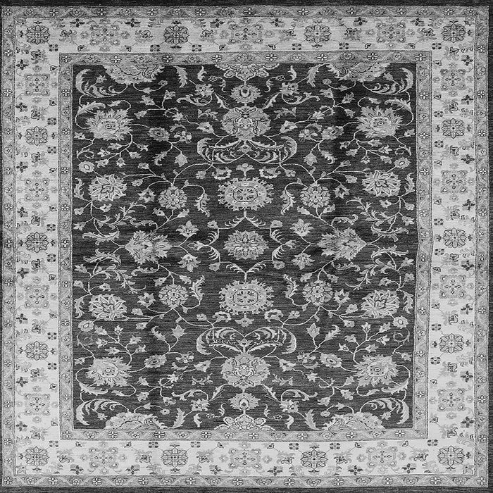Square Oriental Gray Traditional Rug, urb702gry