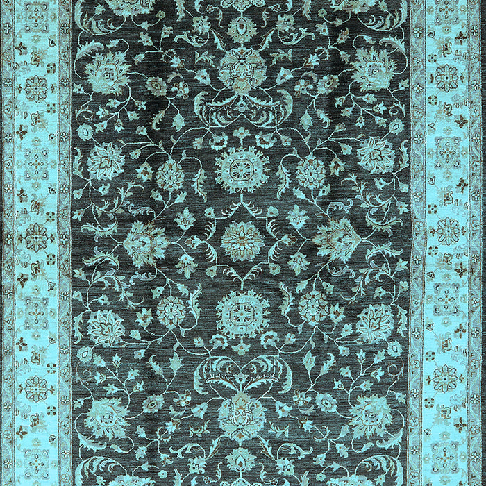 Oriental Light Blue Traditional Rug, urb702lblu