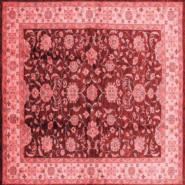Machine Washable Oriental Red Traditional Rug, wshurb702red