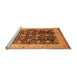 Sideview of Machine Washable Oriental Orange Traditional Area Rugs, wshurb702org