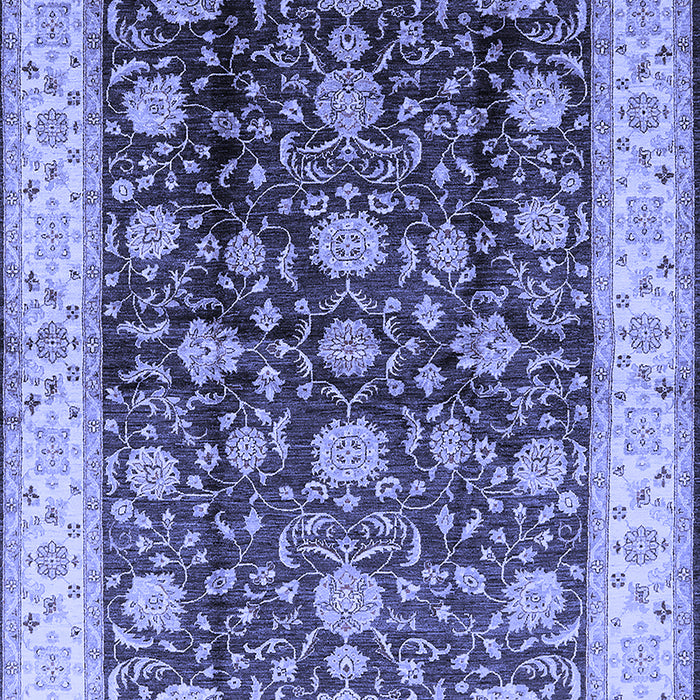 Machine Washable Oriental Blue Traditional Rug, wshurb702blu