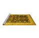 Sideview of Machine Washable Oriental Yellow Traditional Rug, wshurb702yw