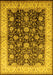 Oriental Yellow Traditional Rug, urb702yw
