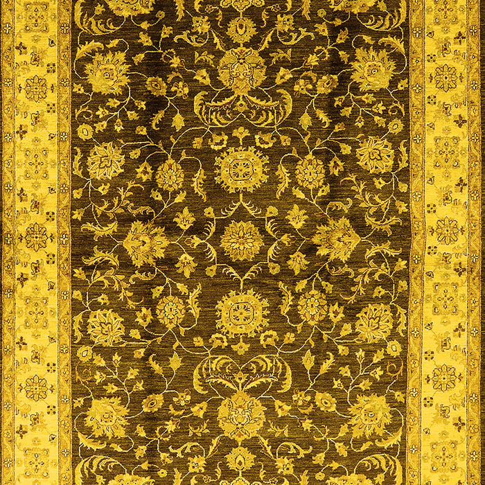 Oriental Yellow Traditional Rug, urb702yw