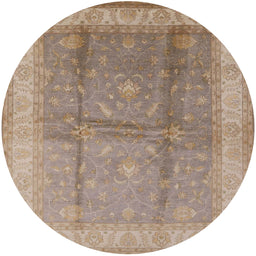 Round Machine Washable Industrial Modern Dark Almond Brown Rug, wshurb703