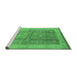 Sideview of Machine Washable Oriental Emerald Green Traditional Area Rugs, wshurb703emgrn