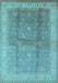 Oriental Light Blue Traditional Rug, urb703lblu