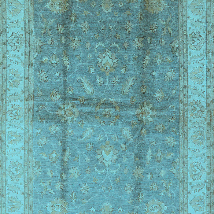 Oriental Light Blue Traditional Rug, urb703lblu