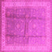 Square Oriental Pink Traditional Rug, urb703pnk