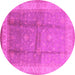 Round Oriental Pink Traditional Rug, urb703pnk