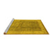 Sideview of Machine Washable Oriental Yellow Traditional Rug, wshurb703yw