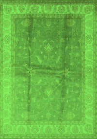 Oriental Green Traditional Rug, urb703grn