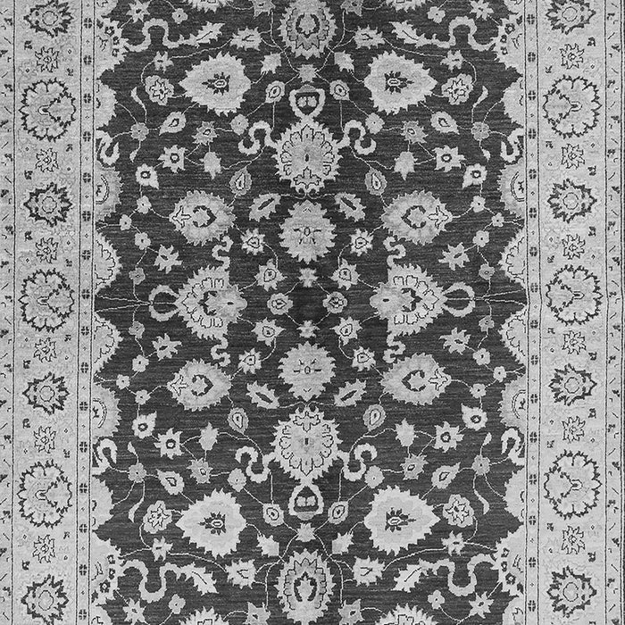 Machine Washable Oriental Gray Traditional Rug, wshurb704gry