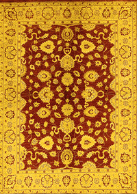 Oriental Yellow Traditional Rug, urb704yw