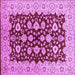 Square Machine Washable Oriental Purple Traditional Area Rugs, wshurb704pur