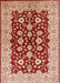 Mid-Century Modern Pastel Orange Oriental Rug, urb704