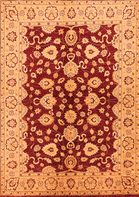 Oriental Orange Traditional Rug, urb704org