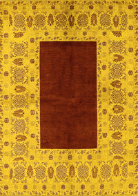 Oriental Yellow Traditional Rug, urb705yw