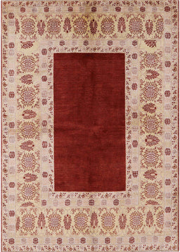 Machine Washable Industrial Modern Red Rug, wshurb705