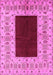 Machine Washable Oriental Pink Traditional Rug, wshurb705pnk