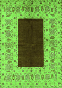 Oriental Green Traditional Rug, urb705grn