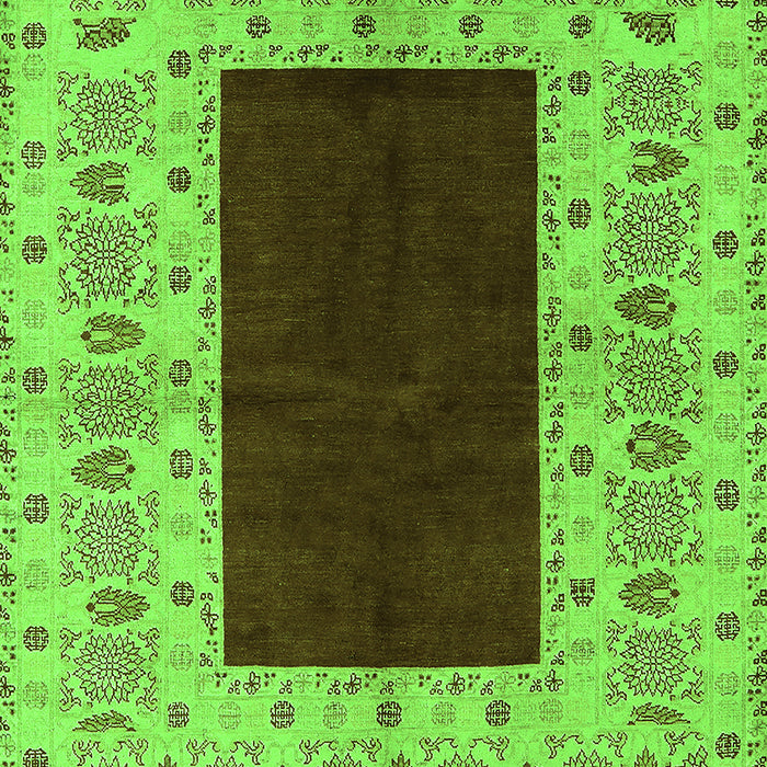 Oriental Green Traditional Rug, urb705grn