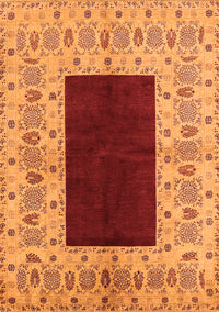Oriental Orange Traditional Rug, urb705org